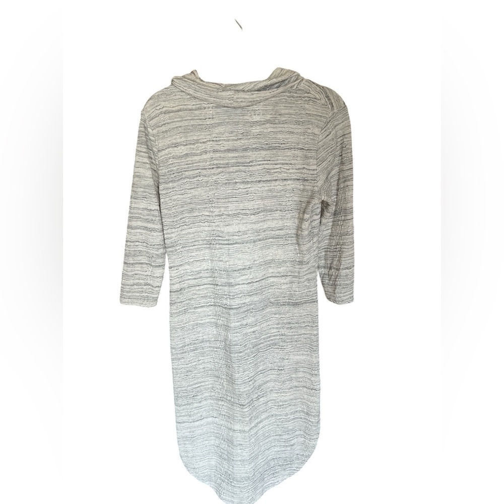 Anthro Saturday Sunday Cowl Neck Knit Dress Gray Cozy Minimal Lagenlook Coastal - Picture 3 of 6
